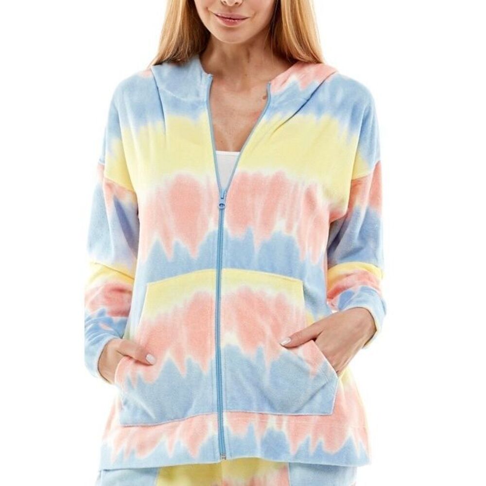 Roudelain Hoodie‎ - Big Band Tie Dye White Size L